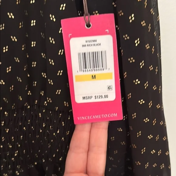 NWT Vince Camuto Black and Gold Dress; Perfect for New Years Eve - Picture 9 of 15
